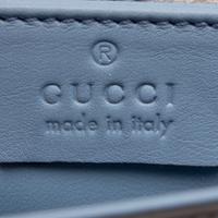 GUCCI, BLUE PYTHON EMBELLISHED CLUTCH