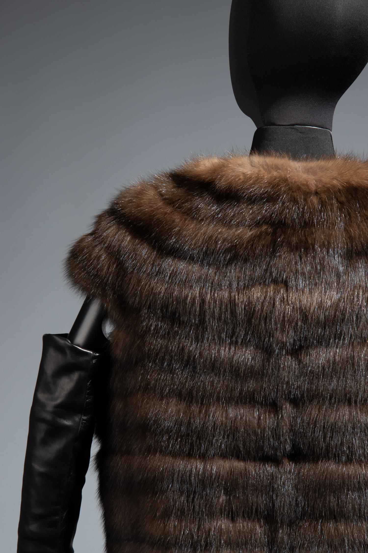 J. Mendel Sable Fur Sleeveless Jacket