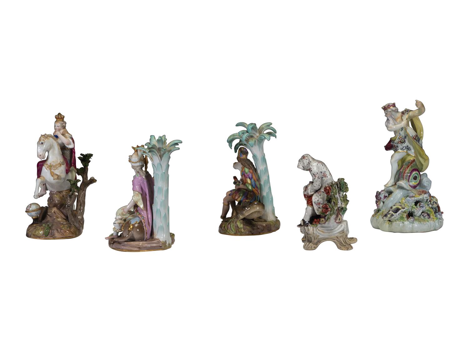 Five Porcelain Figures