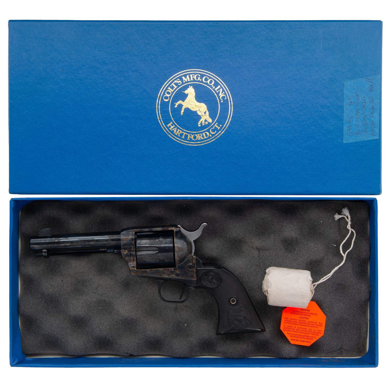 *Colt Single Action Army in Box with 4" Barrel and Dual Cylinder .45 Colt/.45 ACP