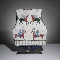 Sioux Beaded Pictorial Hide Vest, with Geronimo Atribution