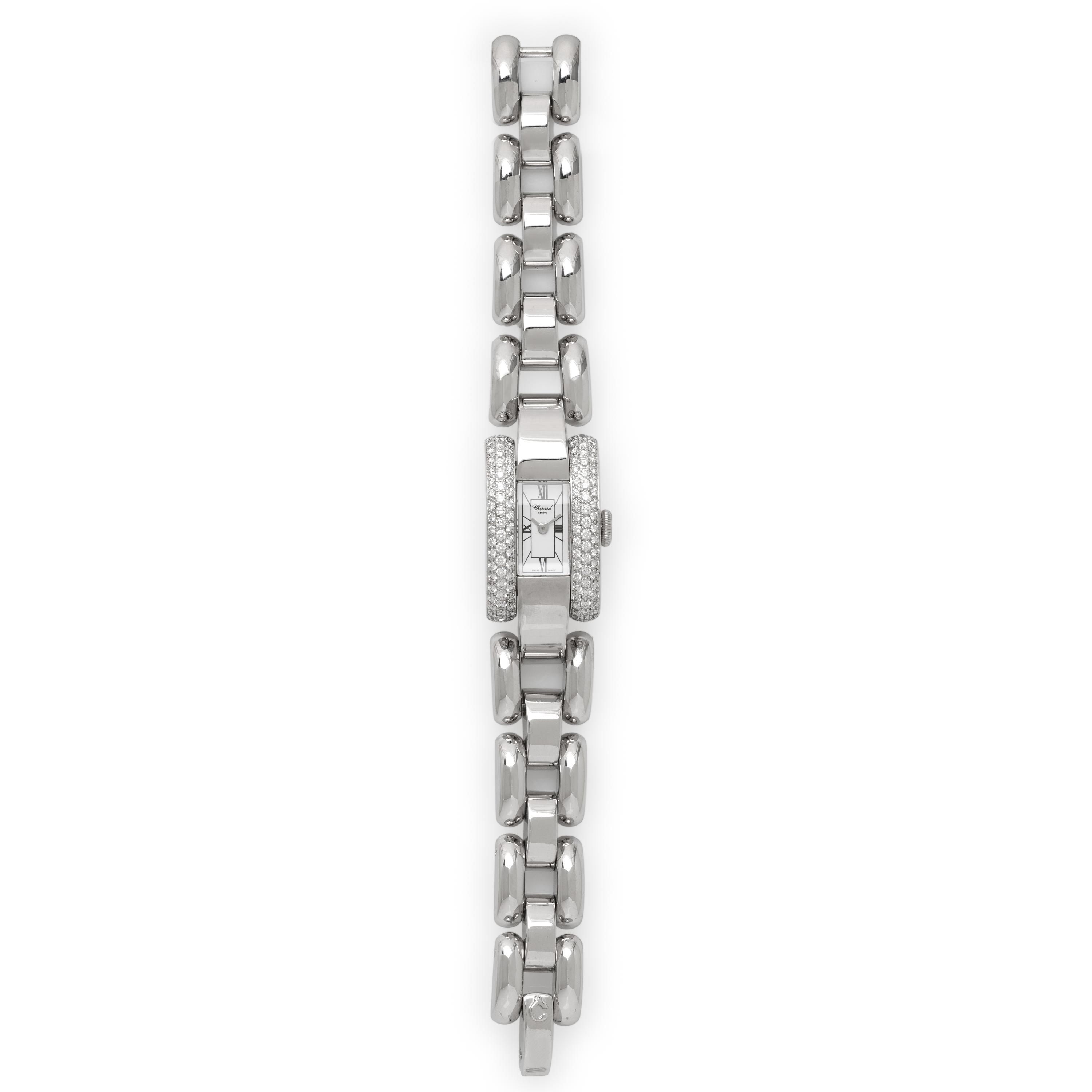 Chopard, Ref. 416547-1001, 18K White Gold and Diamond 'La Strada' Watch, with Box & Warranty Card