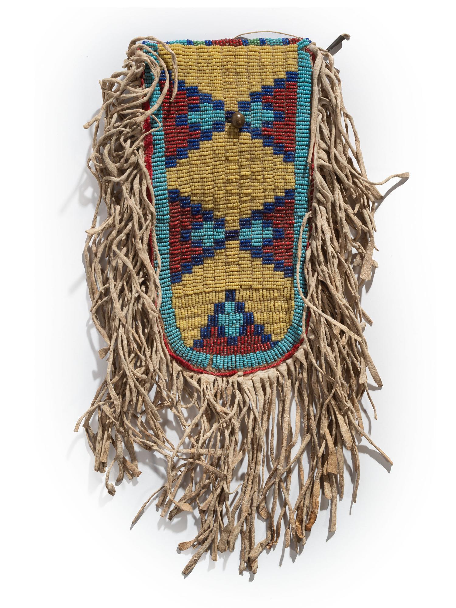Sioux Beaded Hide Belt Pouch