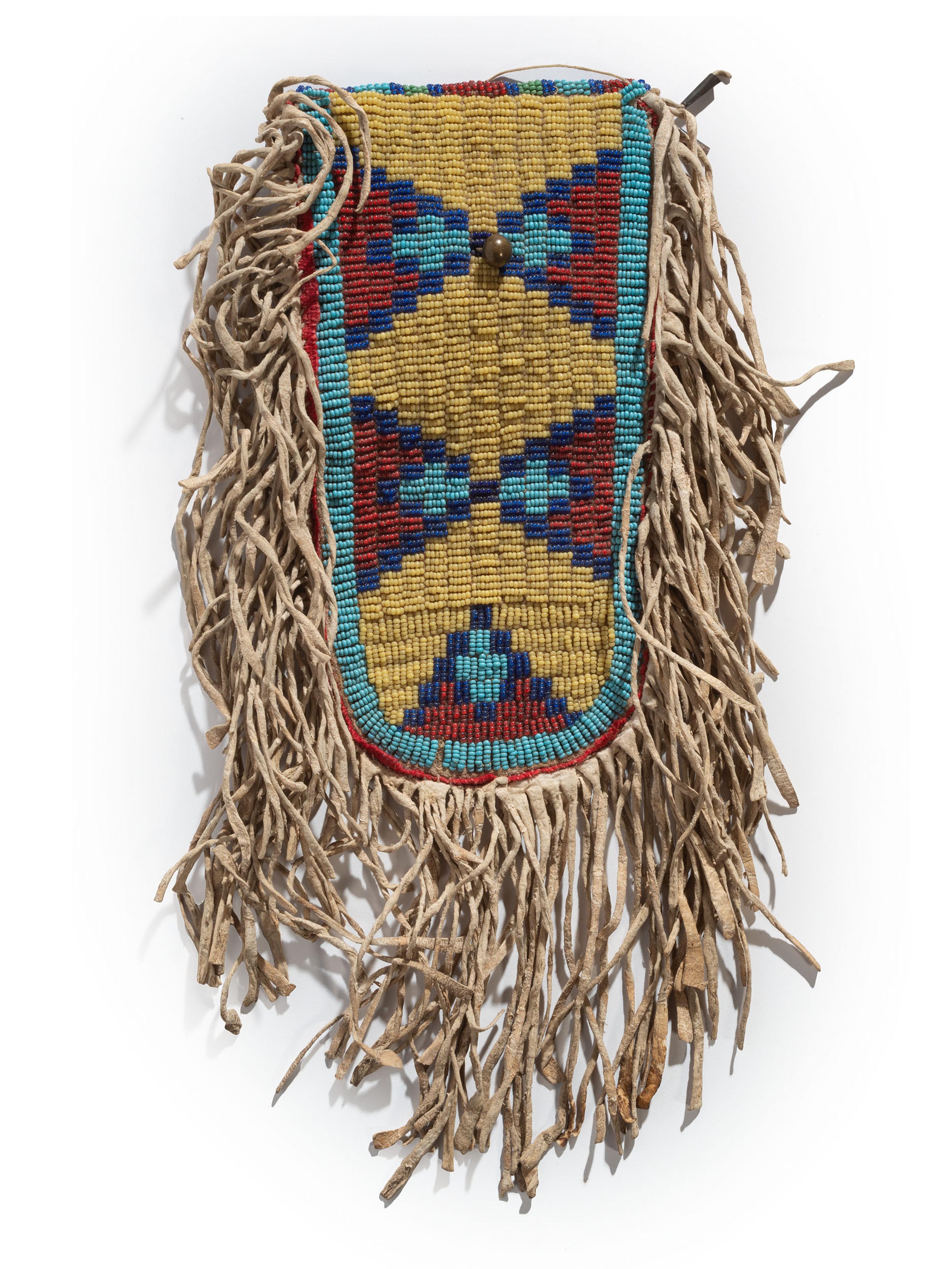 Sioux Beaded Hide Belt Pouch