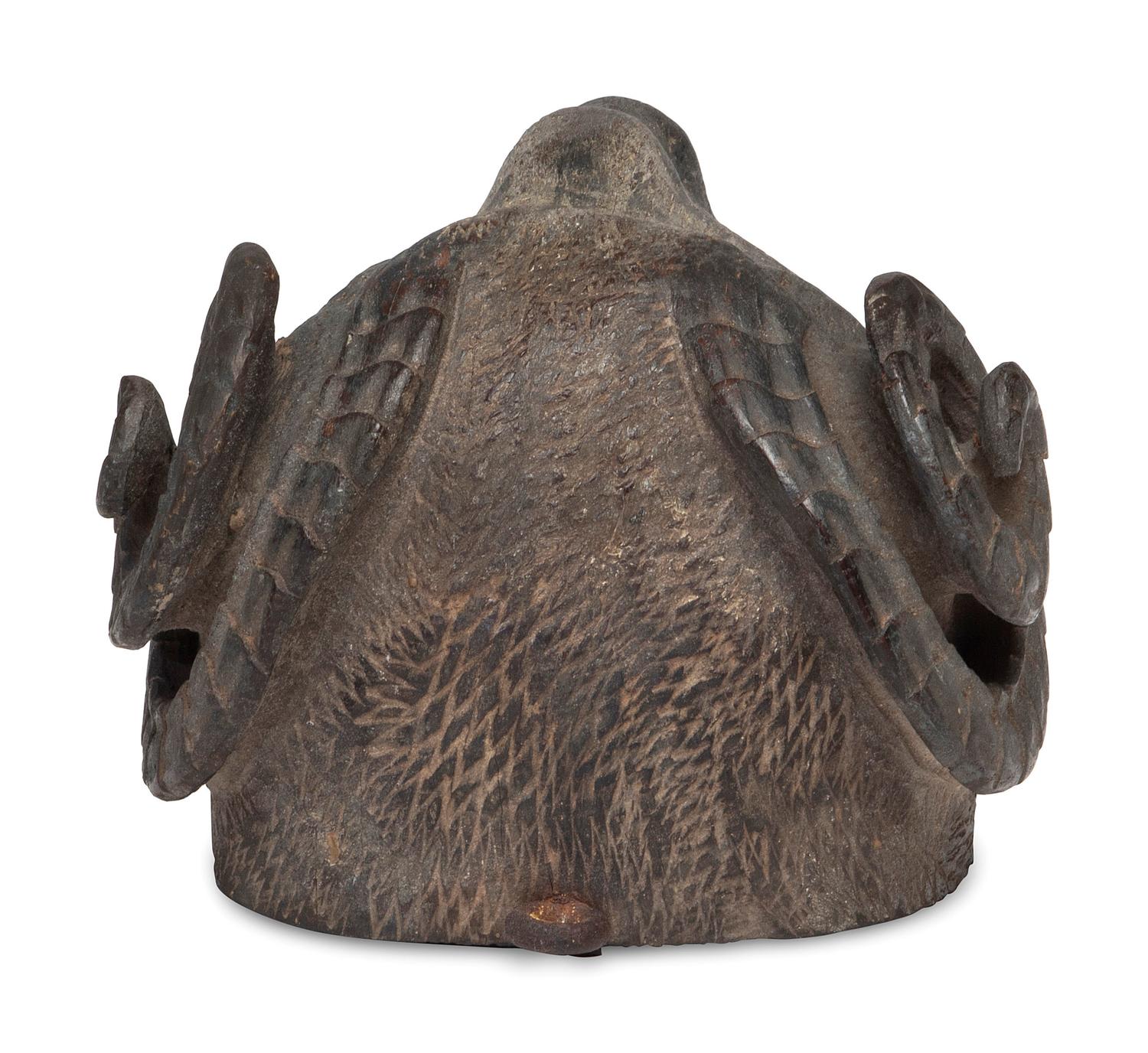 A Carved and Painted Wood Ram Figurehead