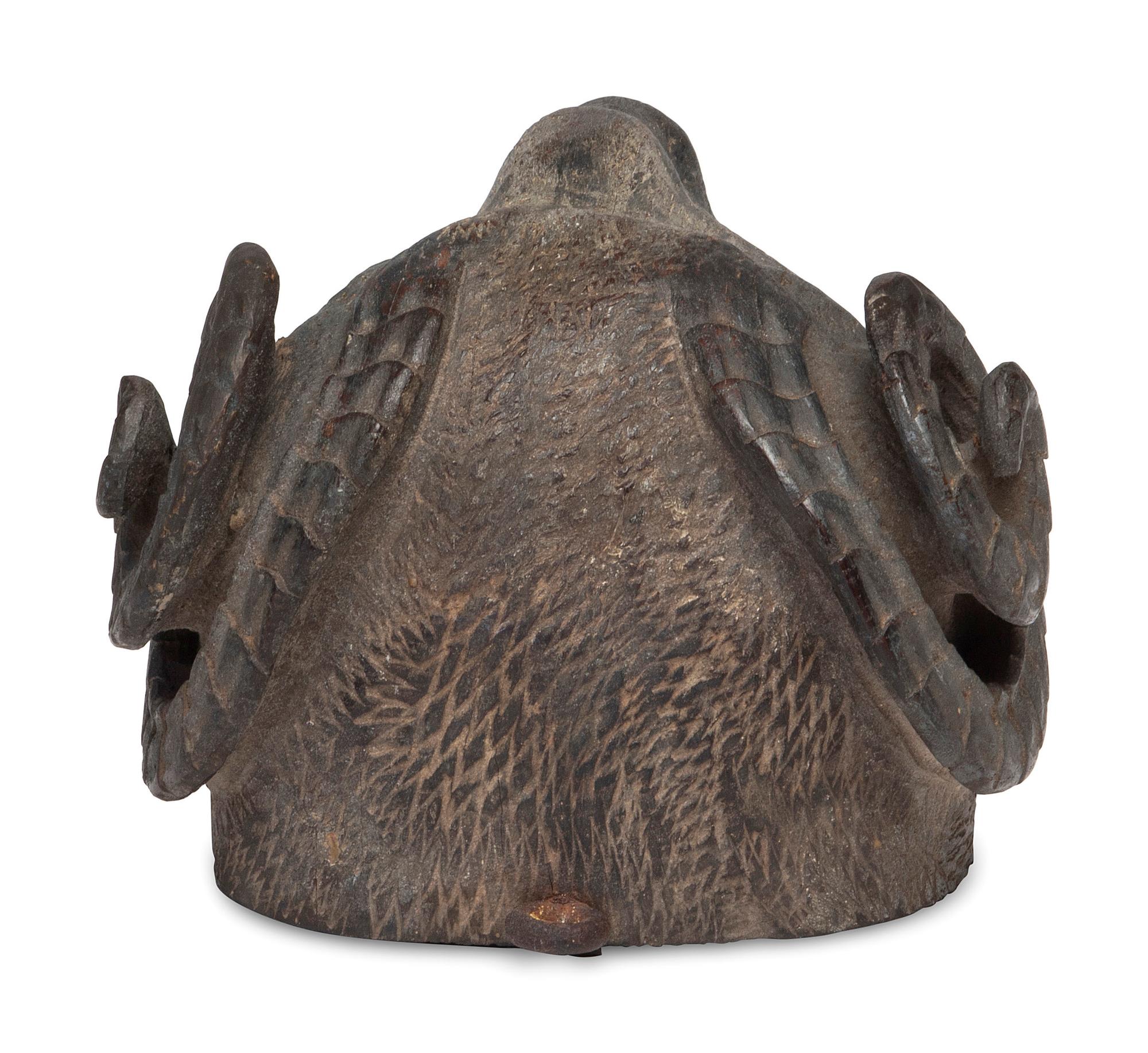 A Carved and Painted Wood Ram Figurehead
