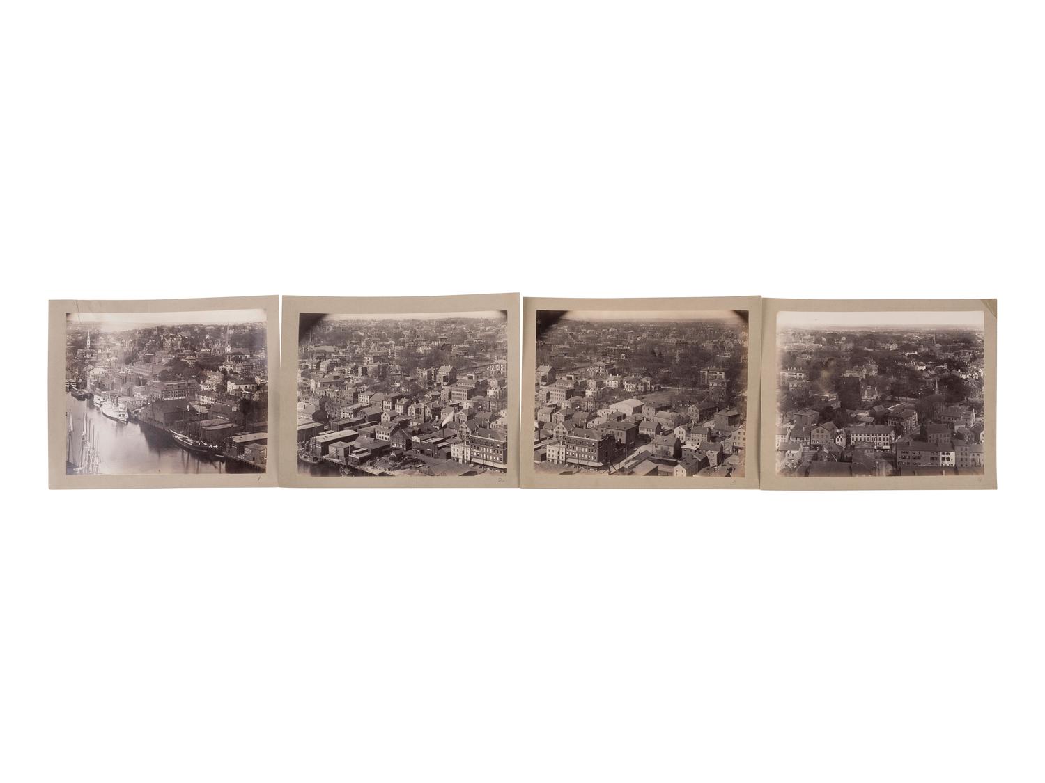 Rhode Island Extraordinary 20 Part Photo Panorama of Providence, circa 1880-90.