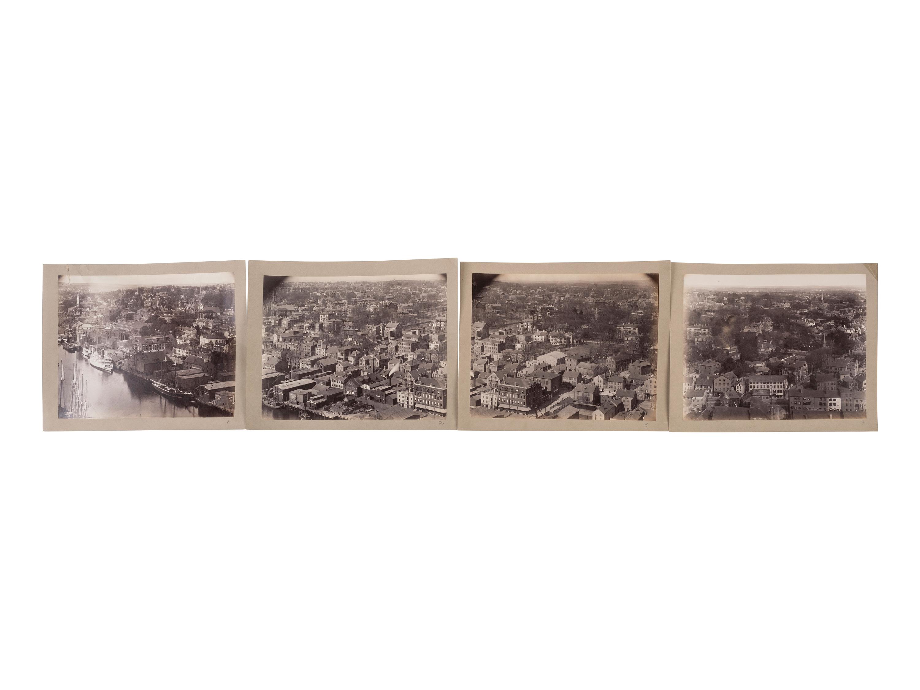 Rhode Island Extraordinary 20 Part Photo Panorama of Providence, circa 1880-90.