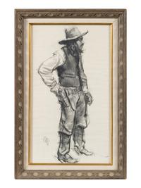 Standing Indian and Standing Cowboy (A Pair)
