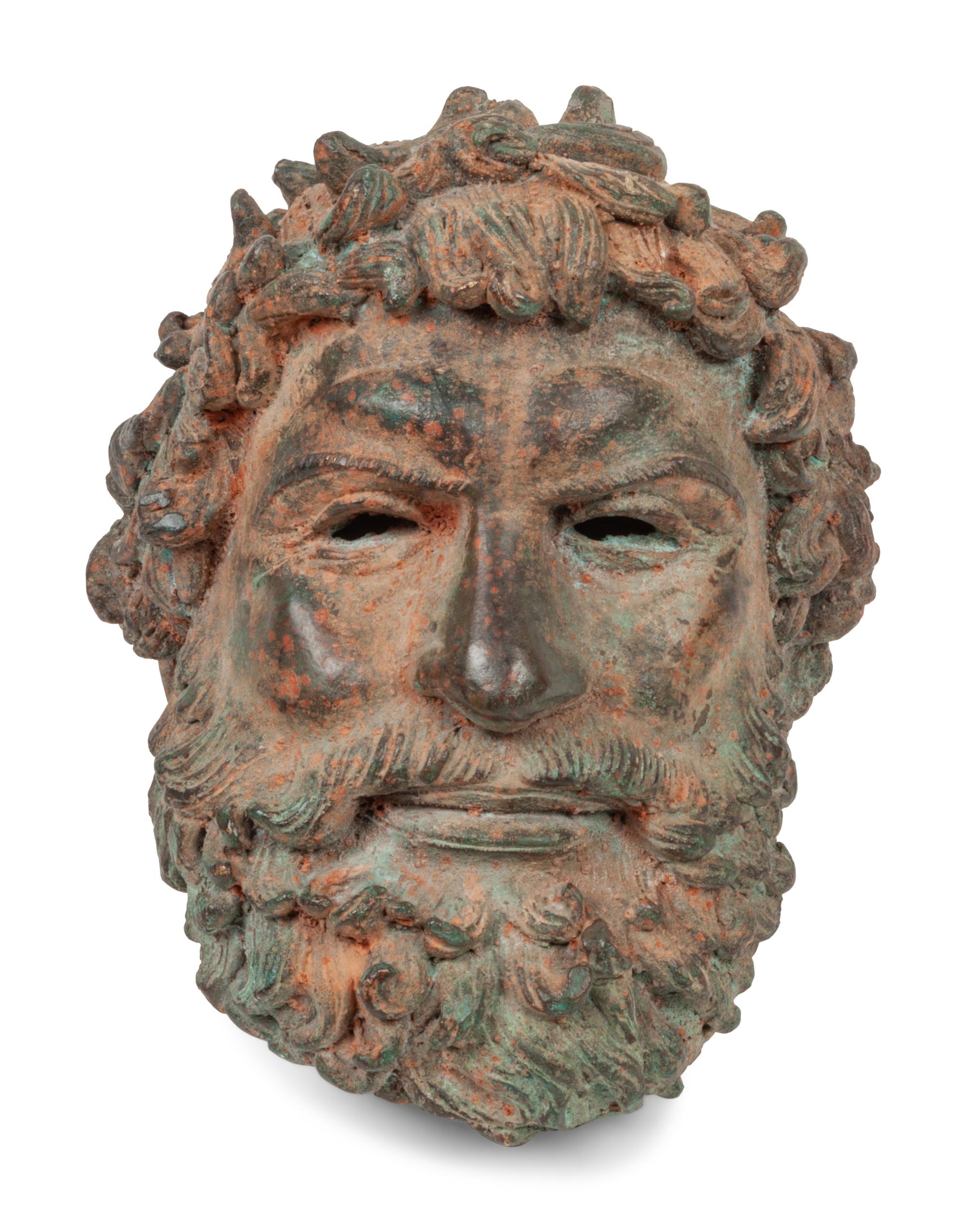 A Classical Style Bronze Head of Zeus, After the Antique