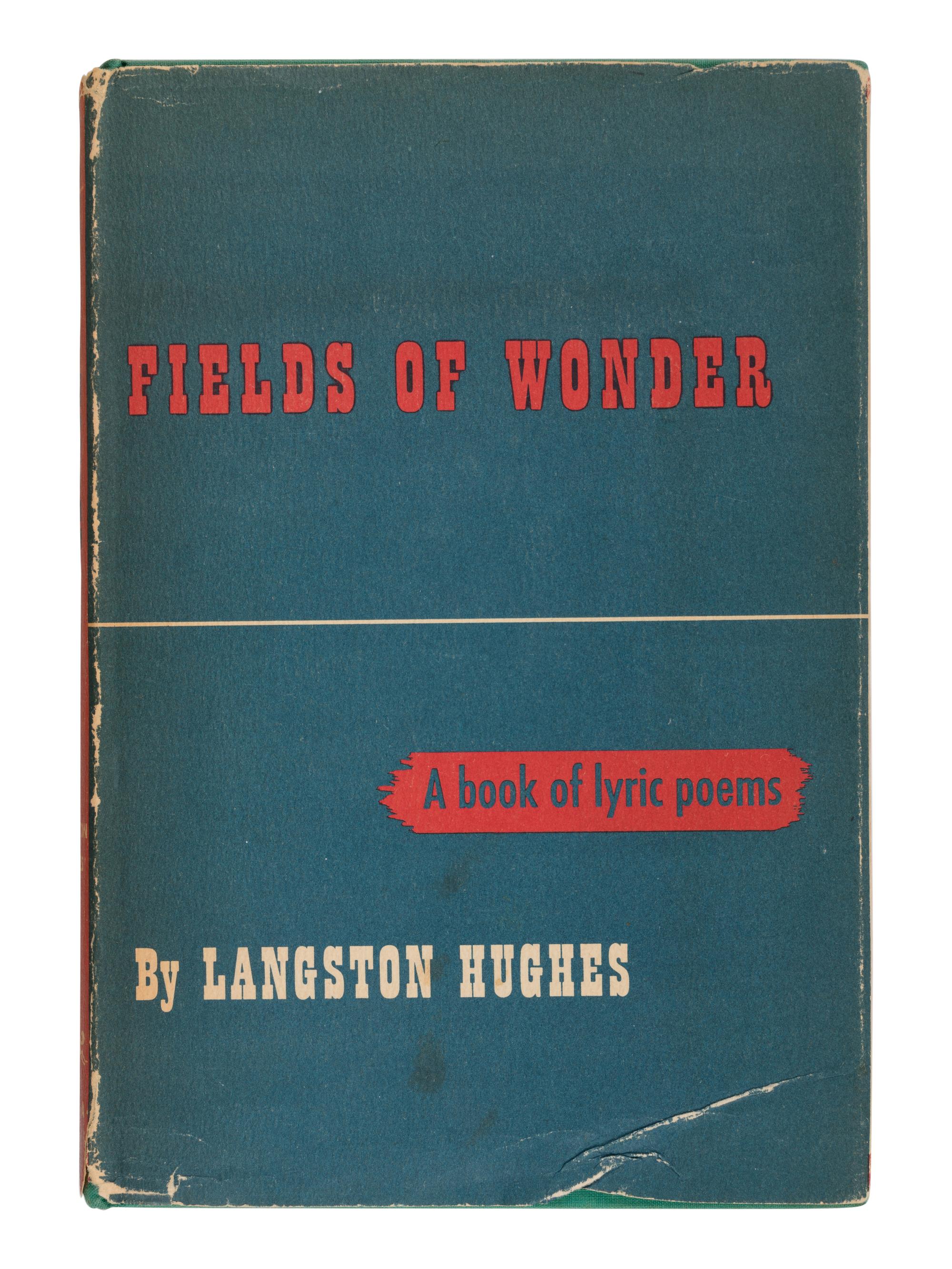 HUGHES, Langston (1901-1967). Fields of Wonder . New York: Alfred A. Knopf, 1947.