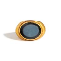 A Roman Gold and Nicolo Finger Ring