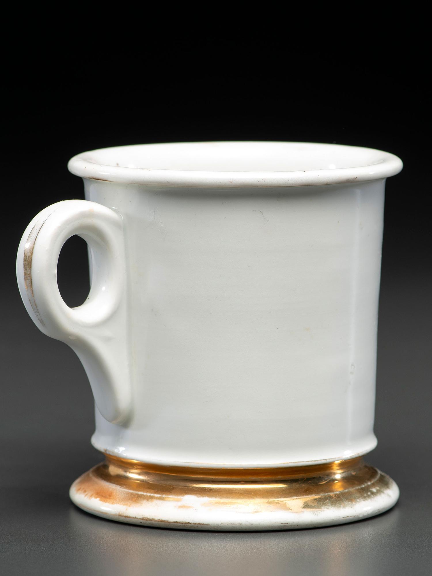 An Insurance Salesman's Porcelain Occupational Shaving Mug