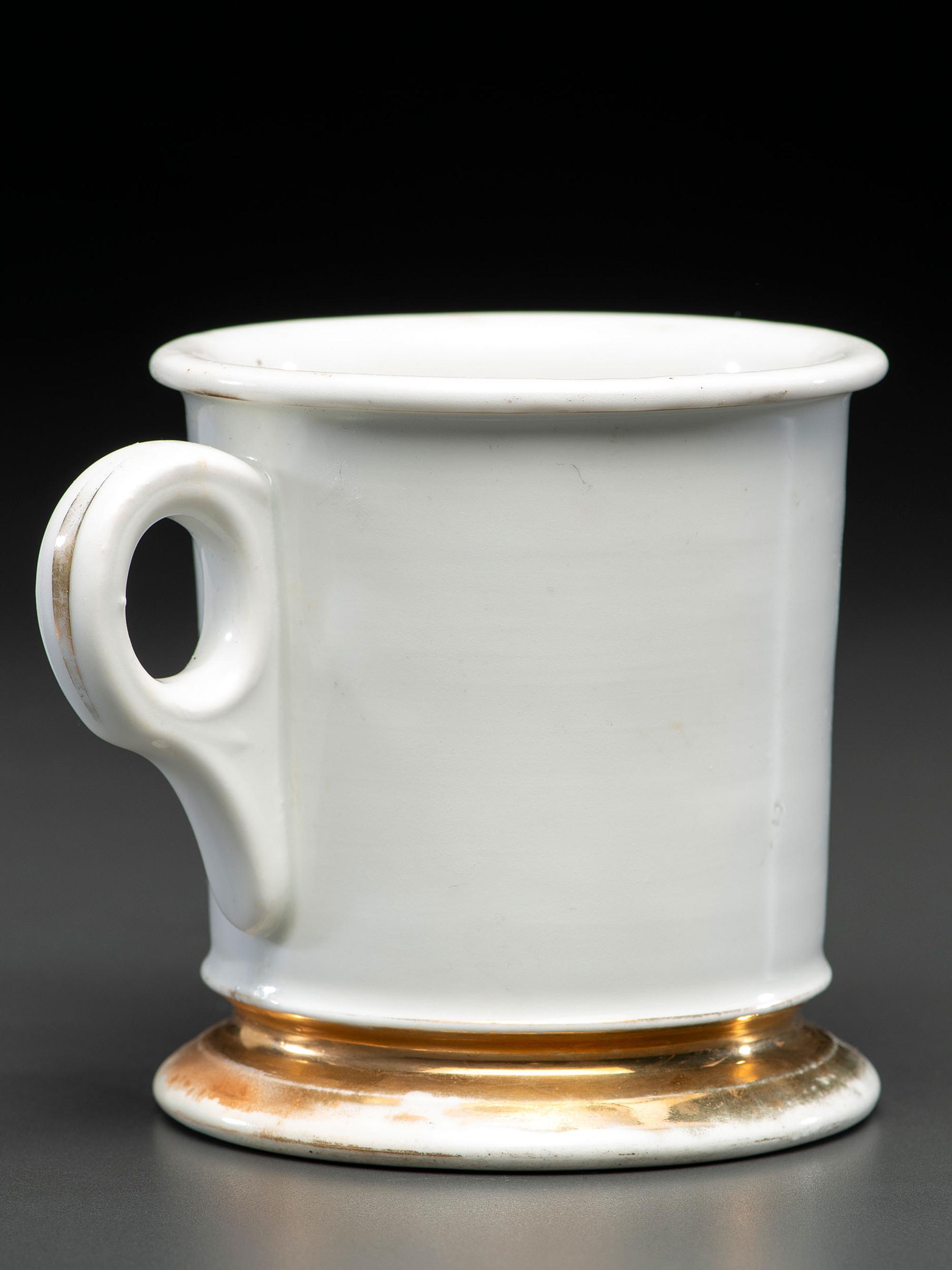 An Insurance Salesman's Porcelain Occupational Shaving Mug