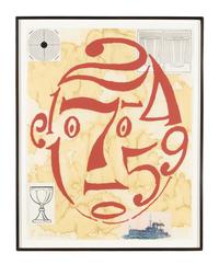 Donald Baechler (American, 1956-2022) — Arithmetic Head, 1993