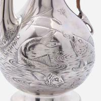 A Japanesque sterling silver coffeepot Gorham Mfg. Co., Providence, RI, bearing date mark for 1883