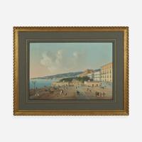 Pasto LaPira (Italian, 19th Century) Naples from Posillipo; together with View of Naples (A Pair)