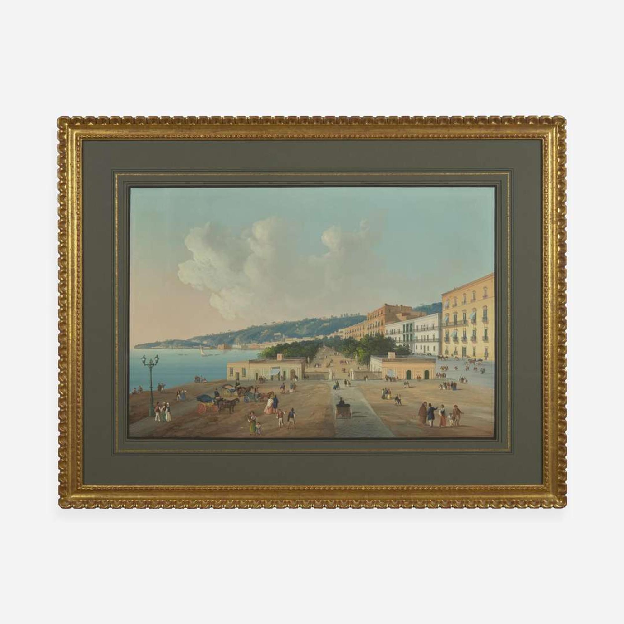 Pasto LaPira (Italian, 19th Century) Naples from Posillipo; together with View of Naples (A Pair)