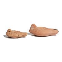 Two Late Roman Terracotta Oil Lamps