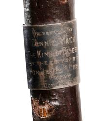 A 1931 Walking Stick Presented to "King of Baseball" Connie Mack by Boston Mayor James Michael Curley Sourced Directly From McGillicuddy Family