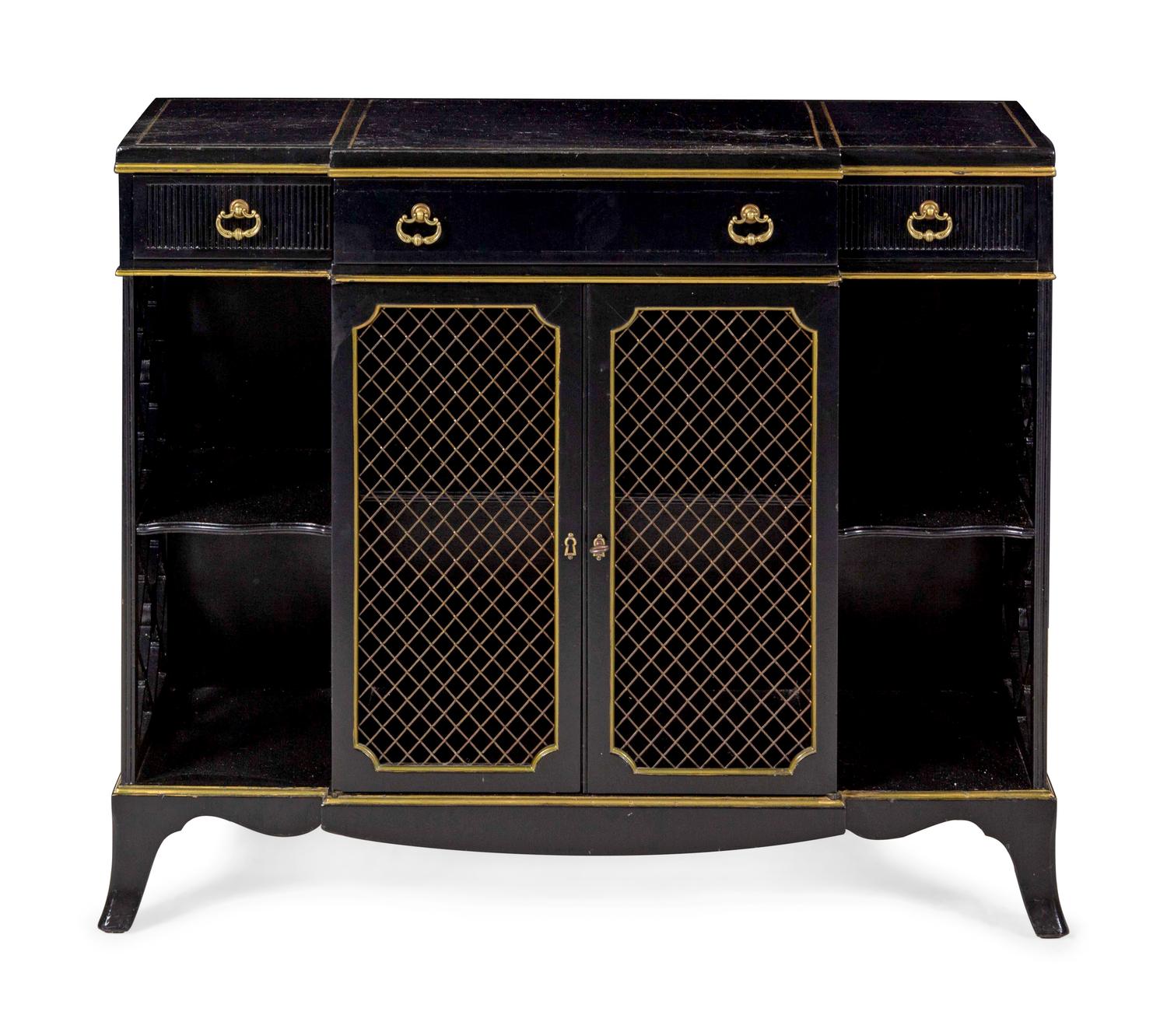 A Regency Style Ebonized Chiffonier