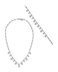 CHAUMET, WHITE GOLD AND MULTICOLOR SAPPHIRE SET