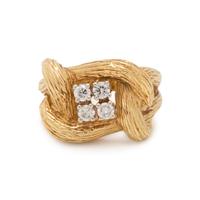 YELLOW GOLD AND DIAMOND RING