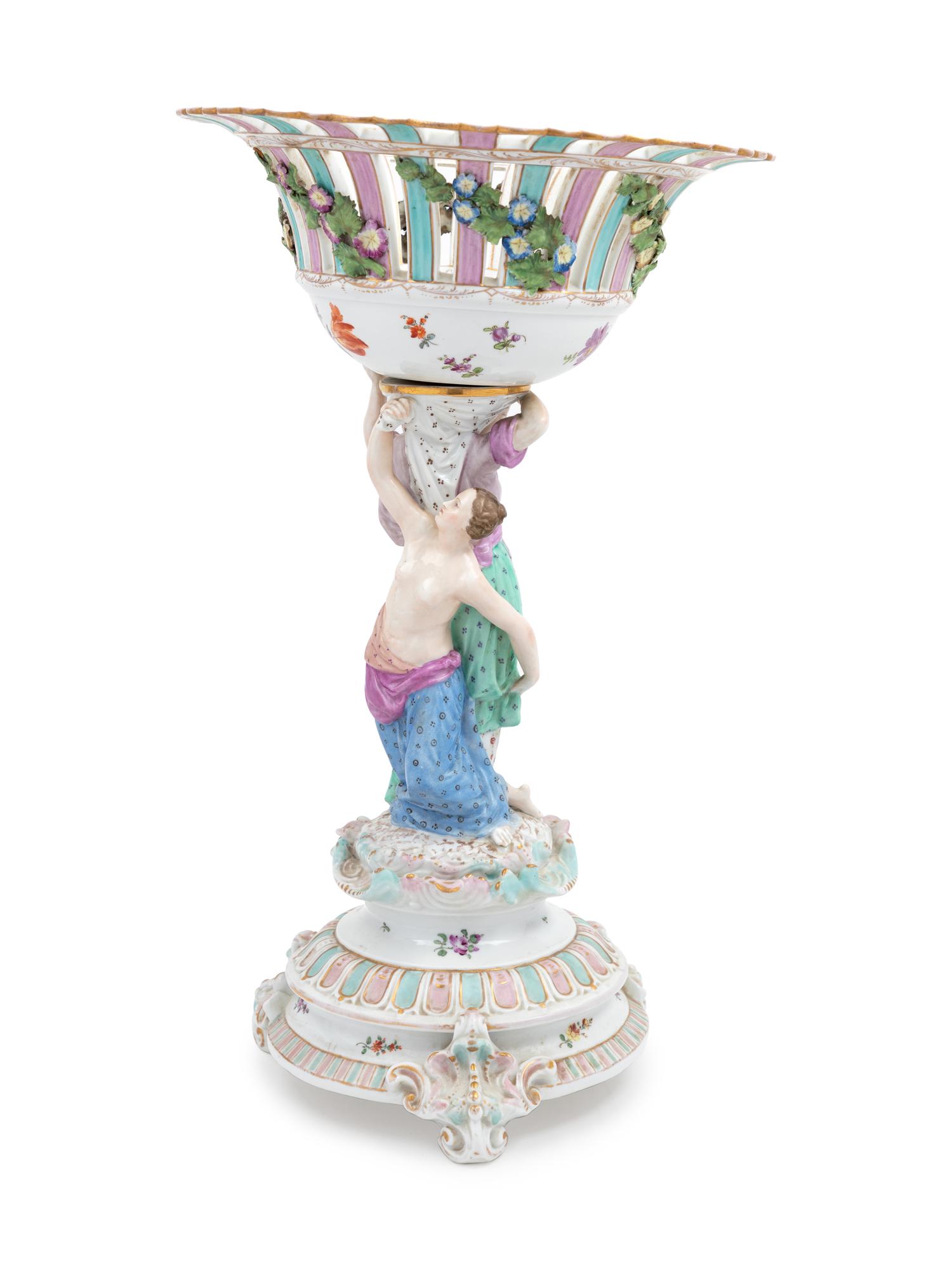 A Continental Porcelain Centerpiece