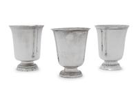 Three French Ancien Régime Silver Beakers