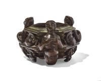 An Italian Renaissance cast bronze inkwell, probably Padua, 16th century