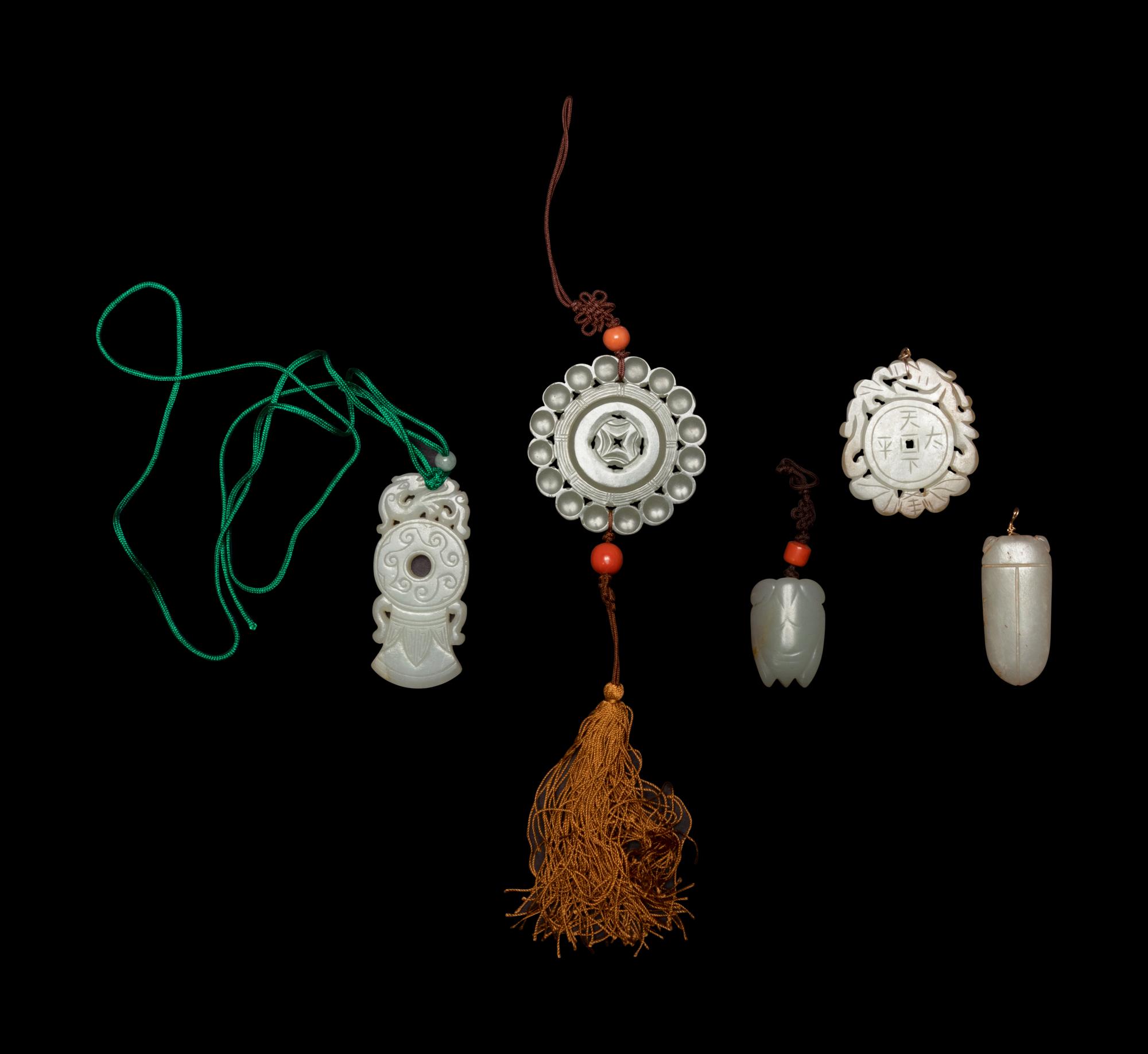 Five Chinese Jade Pendants