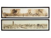 [CALIFORNIA]. A group of 2 panoramic photographs of San Francisco following the earthquake. 1906.