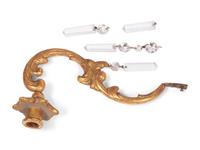 An Austrian Giltwood and Glass Eight-Light Chandelier