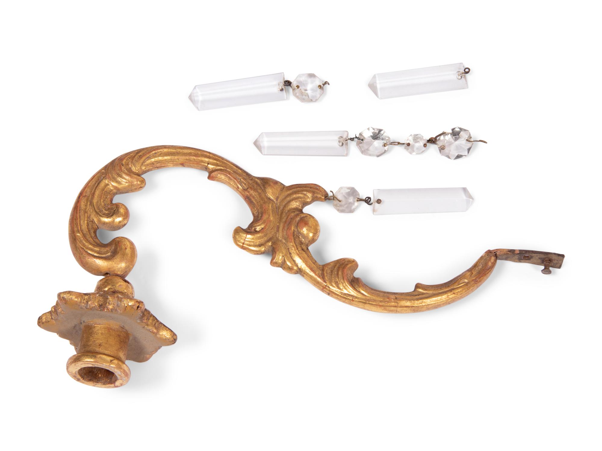 An Austrian Giltwood and Glass Eight-Light Chandelier