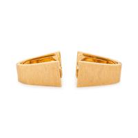 YELLOW GOLD AND TIGER'S EYE CUFFINKS