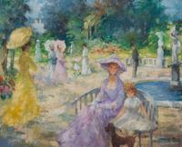 Artist Unknown, (French, 20th century), Au Bois de Boulogne