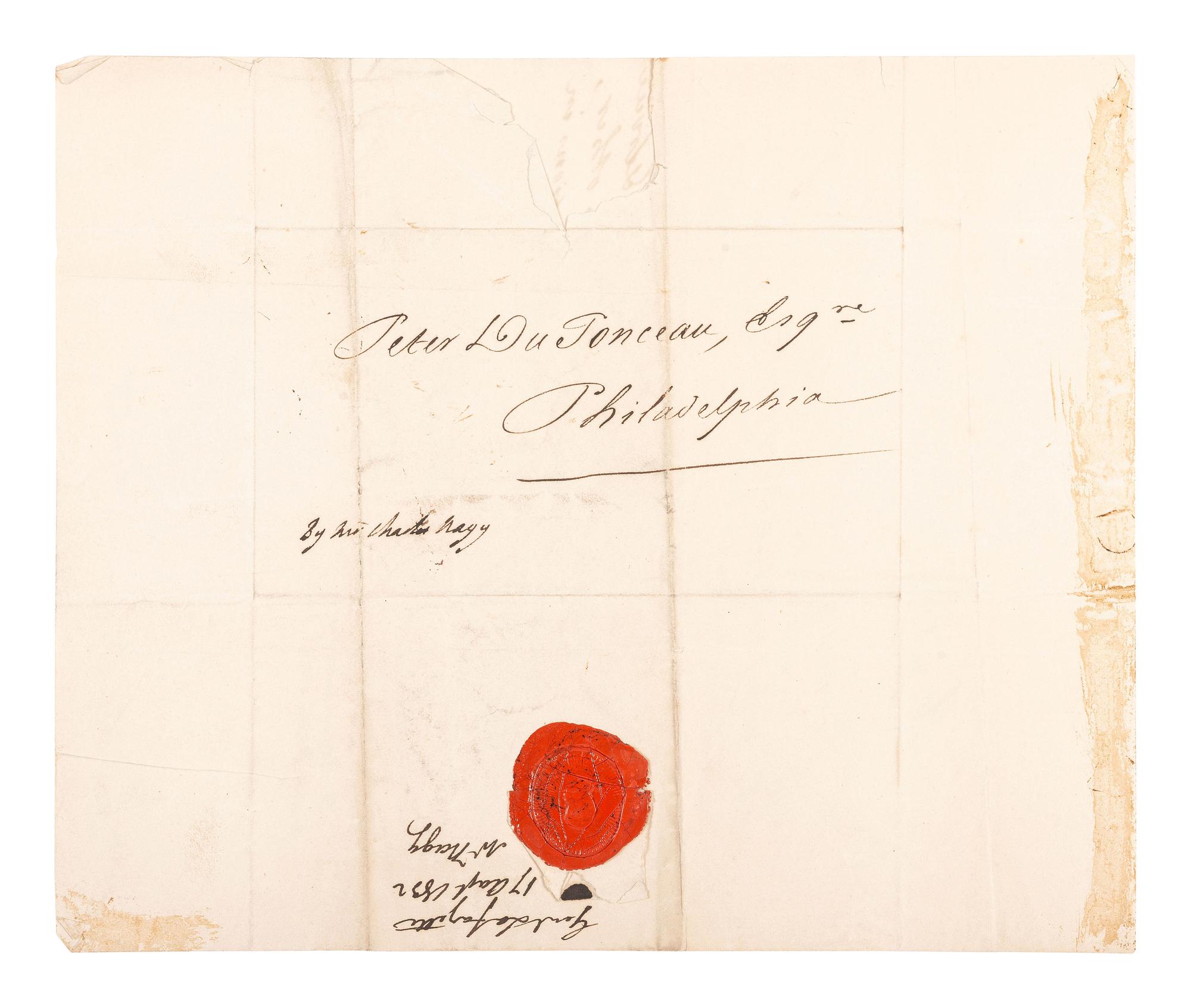 LAFAYETTE, Marie Joseph Paul Yves Roch Gilbert du Motier, Marquis de (1757-1834). Document signed ("Lafayette") with autograph postscript. Paris, 17 August 1832.