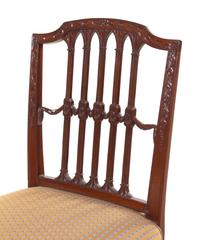 A Set of Six Regency Carved Mahogany Dining Chairs