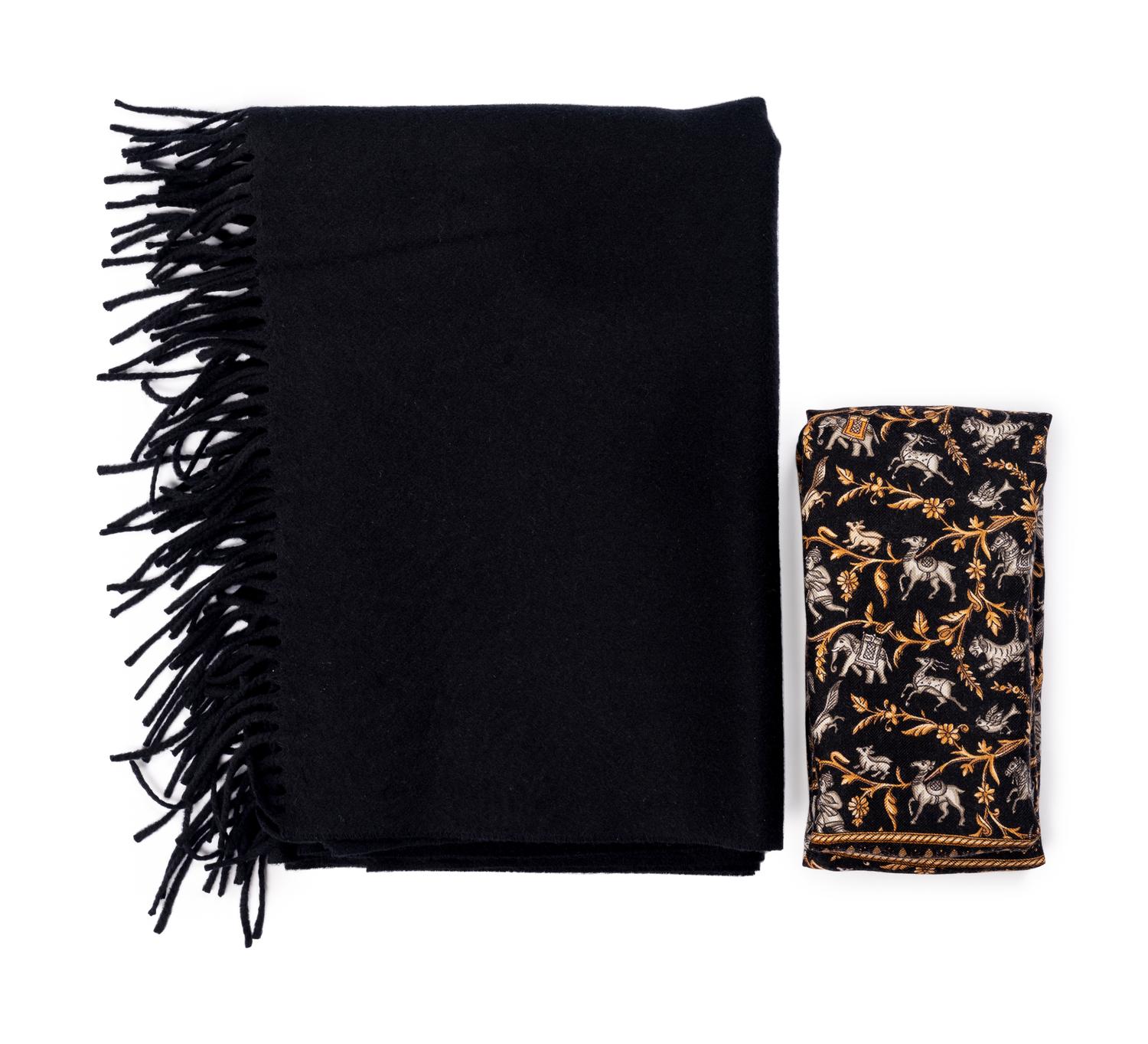 Two Hermès Cashmere Scarves