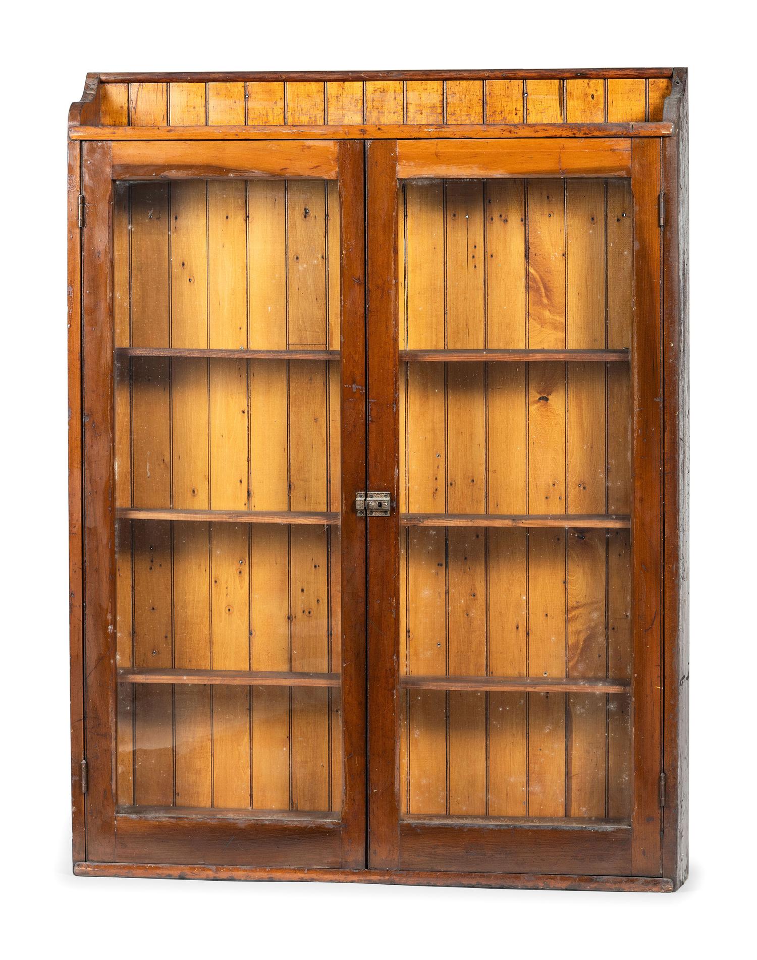 A Hanging Glazed Door Display Cabinet