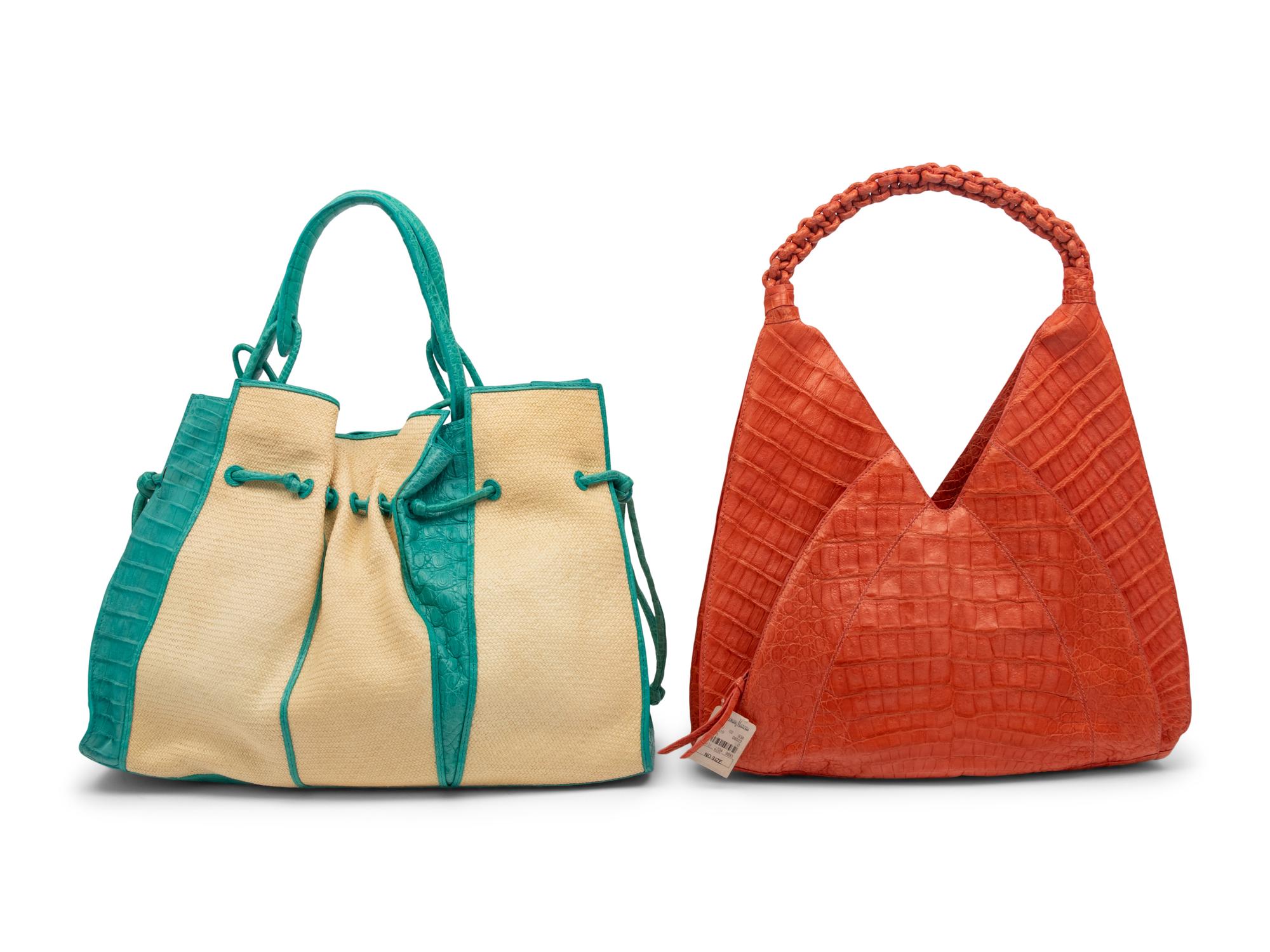 Two Nancy Gonzalez Crocodile Tote Bags