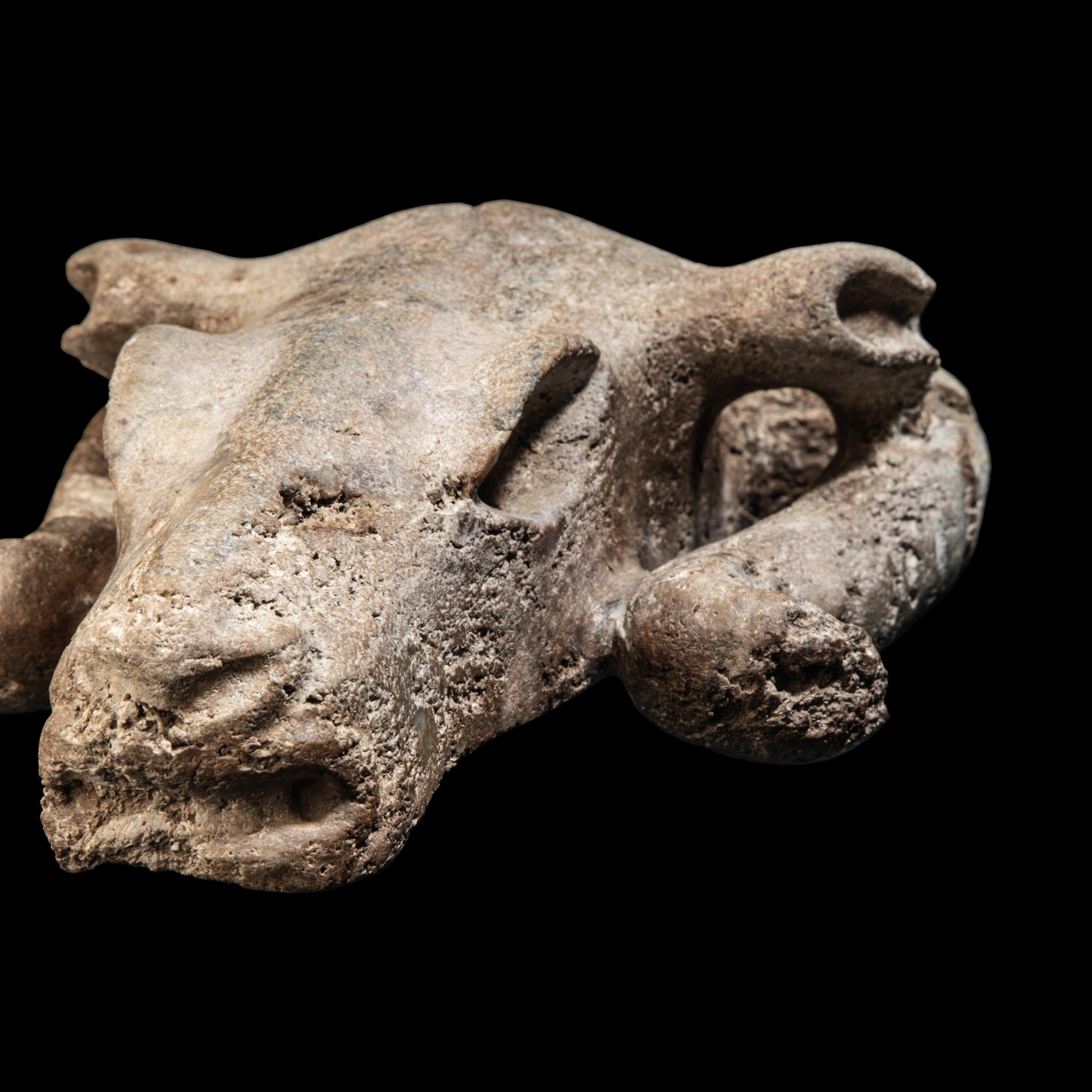 A Western Asiatic Jadeite or Serpentine Ram’s Skull