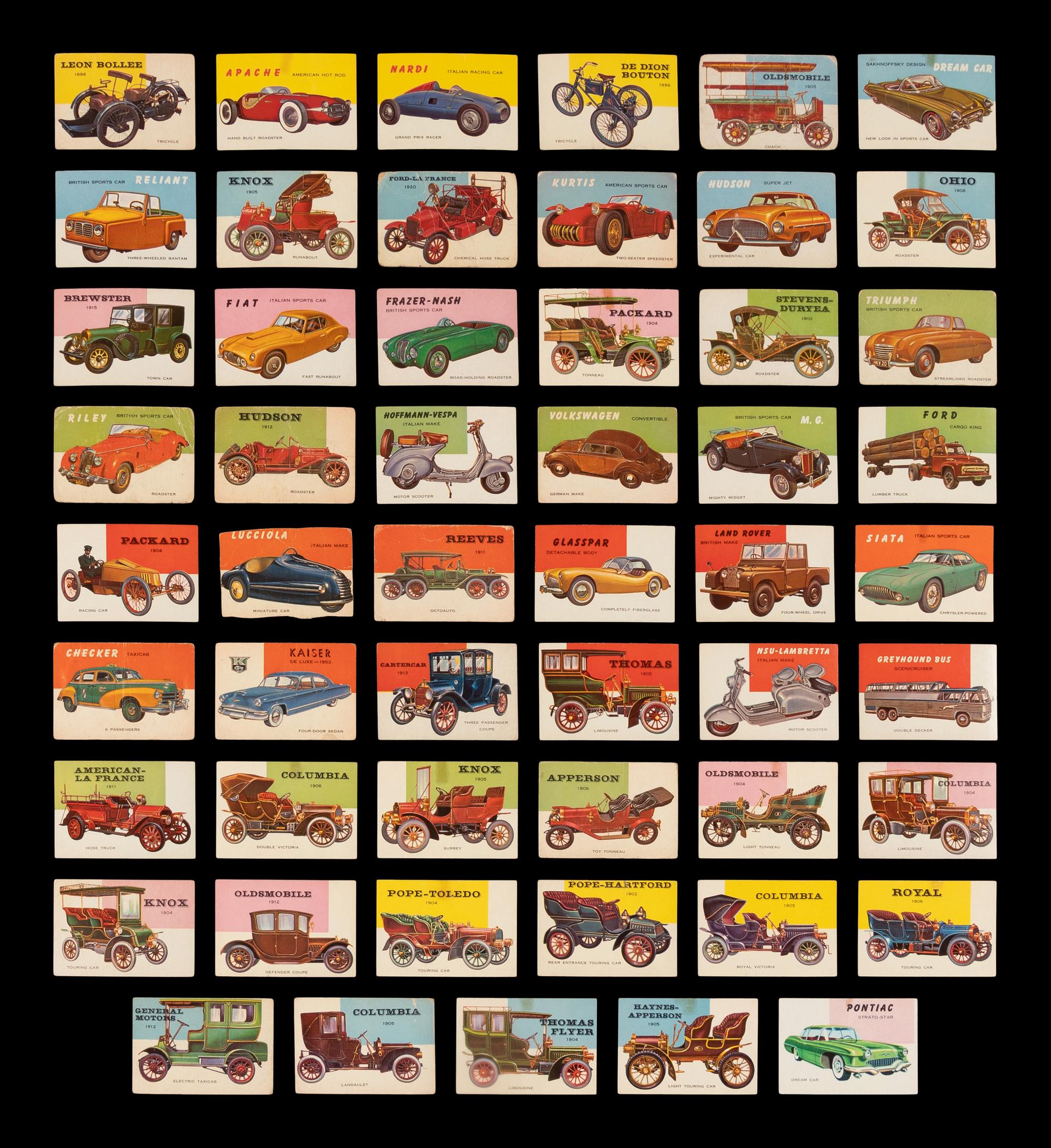 A Complete Set of 1954 Topps World on Wheels Trading Cards (160/160)