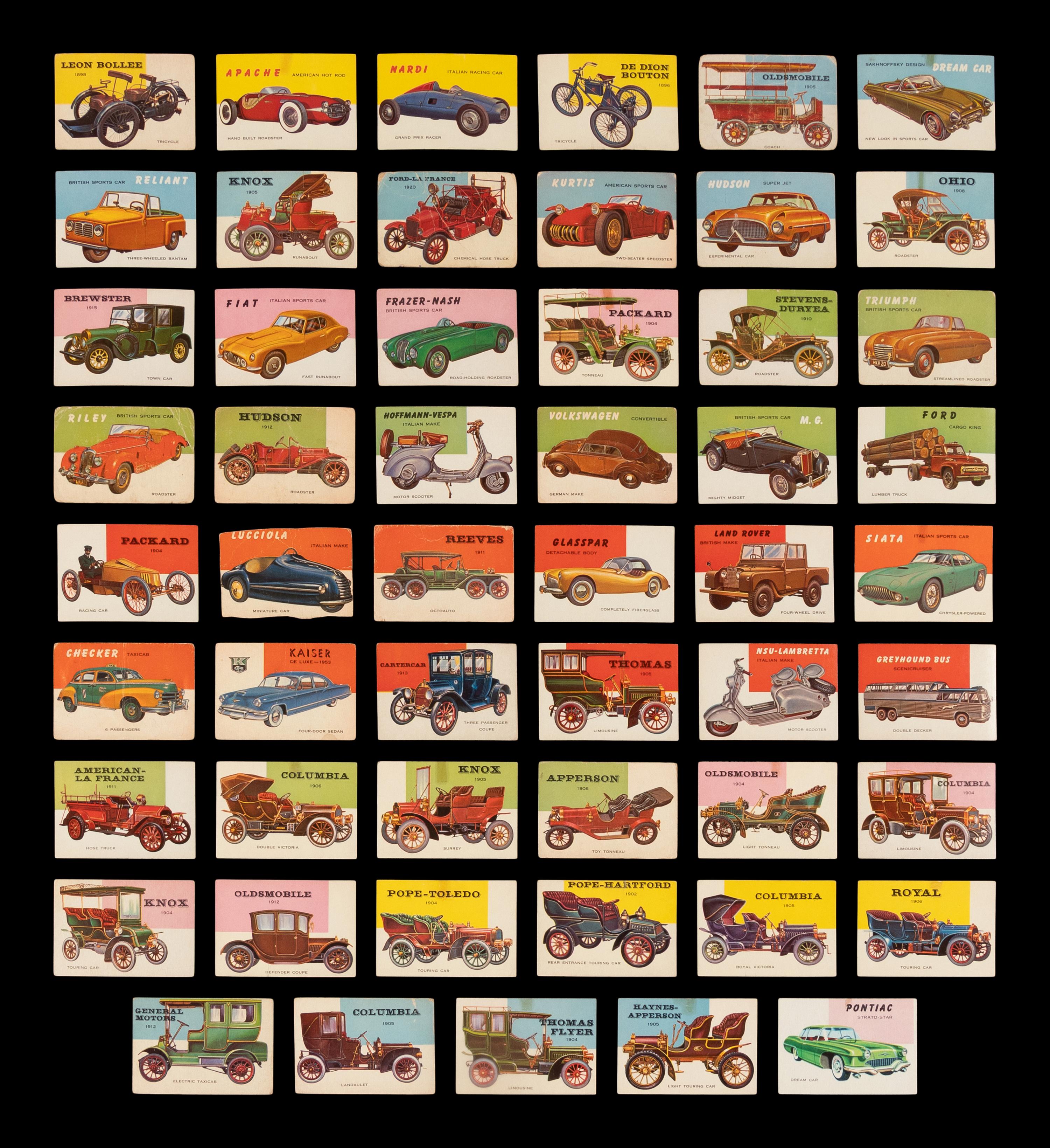 A Complete Set of 1954 Topps World on Wheels Trading Cards (160/160)