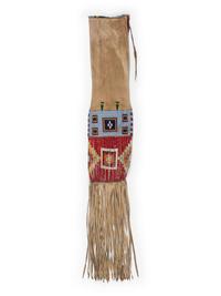 Northern Plains Beaded Hide Tobacco Bag