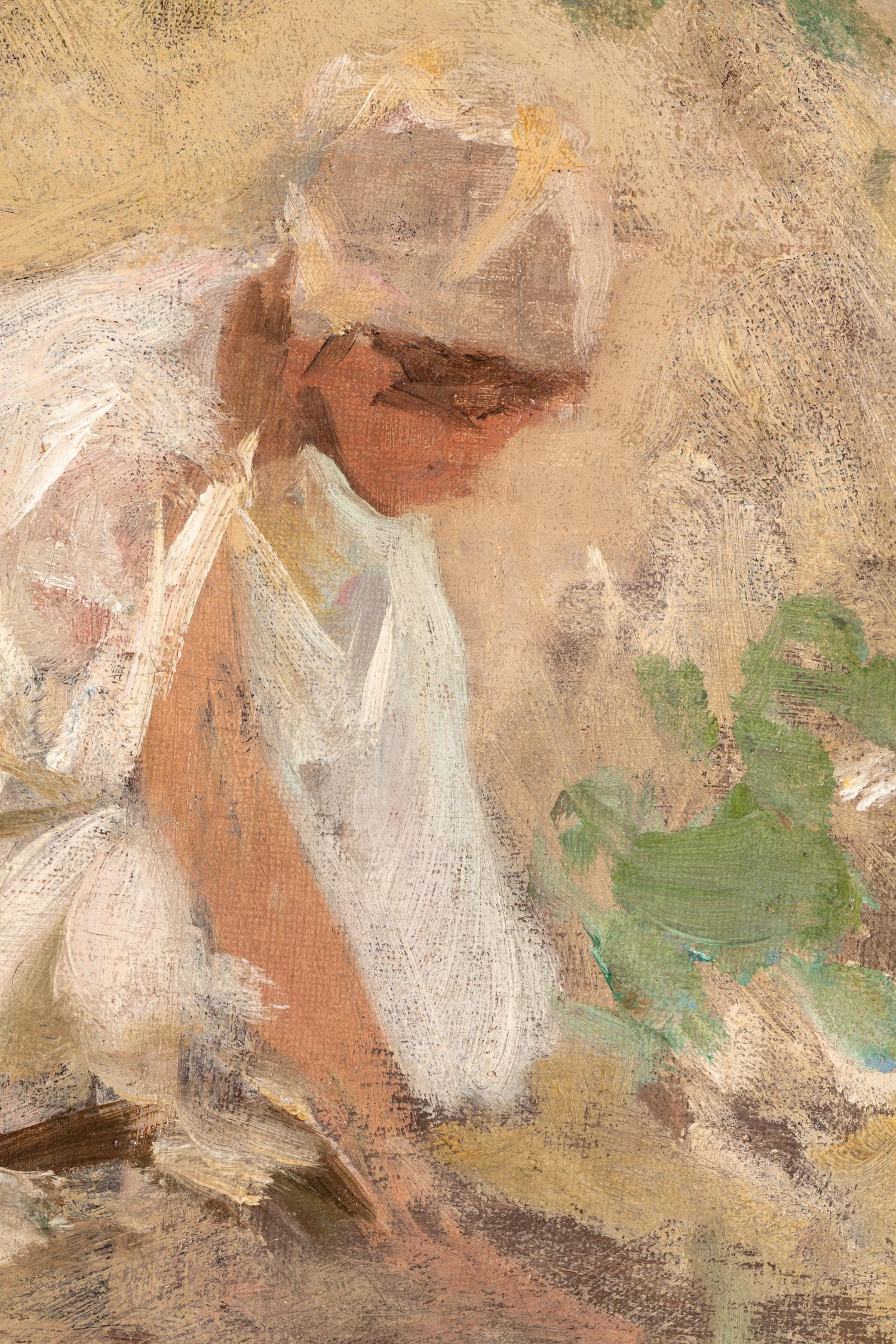 Study of a Girl in a White Gown , c. 1890s