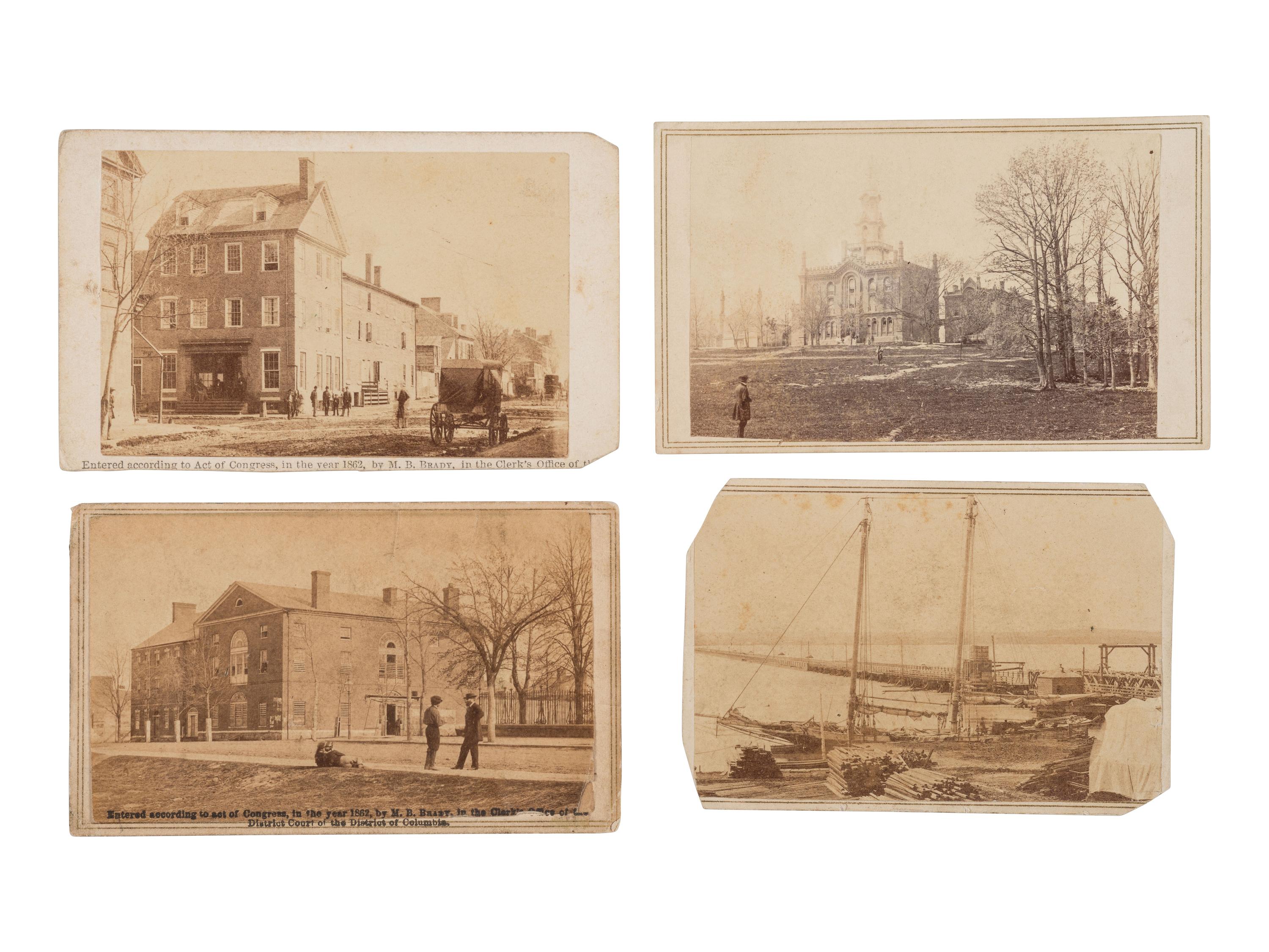 [CIVIL WAR]. 18 CDVs of important structures and hallowed grounds from Brady's Album Gallery . 1862.