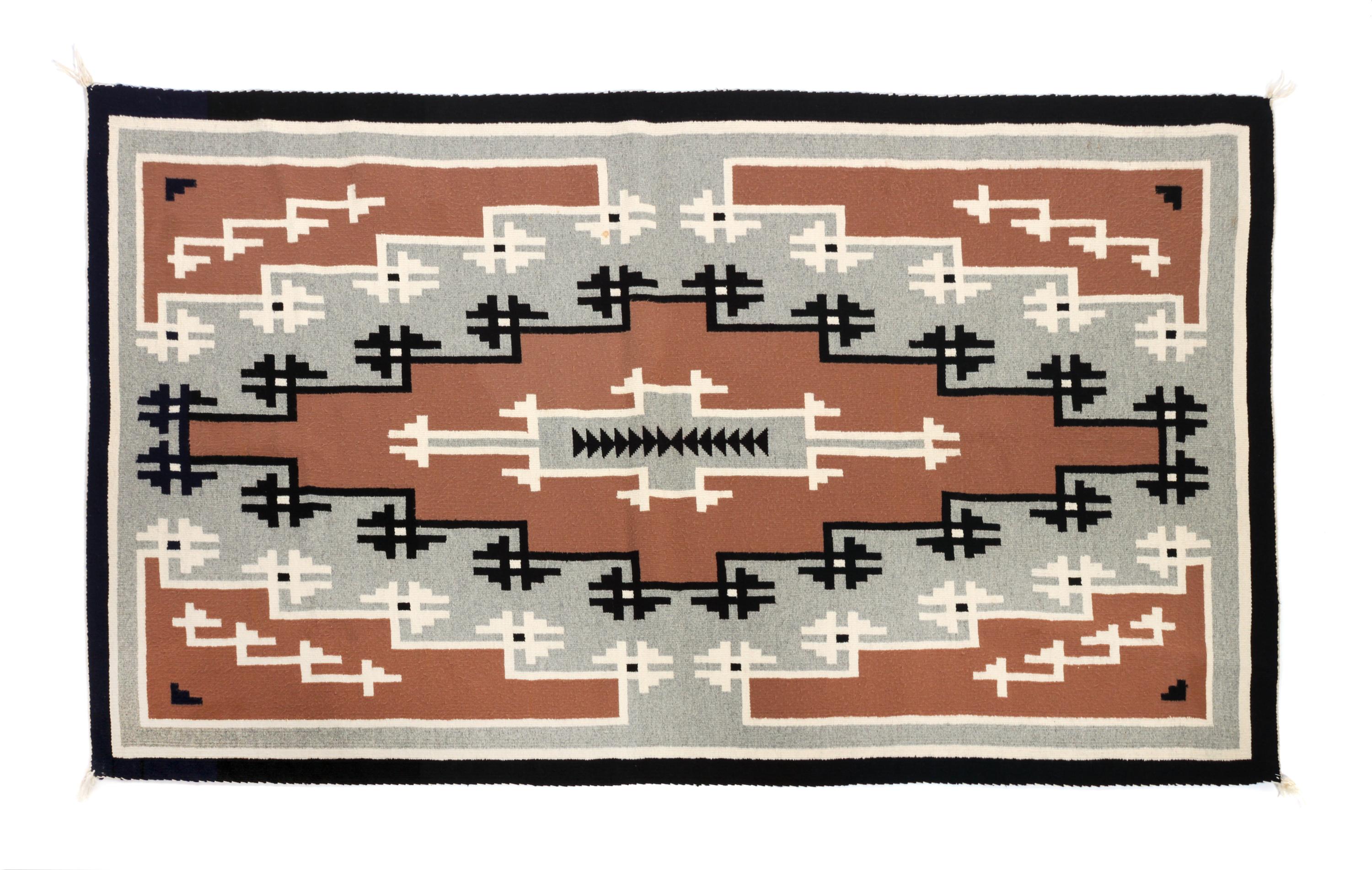 Navajo Two Grey Hills Rug 46 x 70 inches