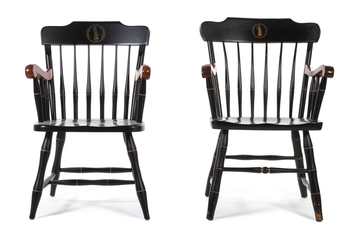 A University of Virginia Stenciled and Ebonized Armchair