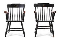 A University of Virginia Stenciled and Ebonized Armchair